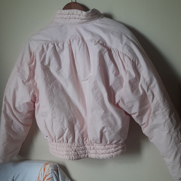 VTG Pastel Pink Puffy Jacket Ski Winter Quilted 38 - Picture 9 of 13
